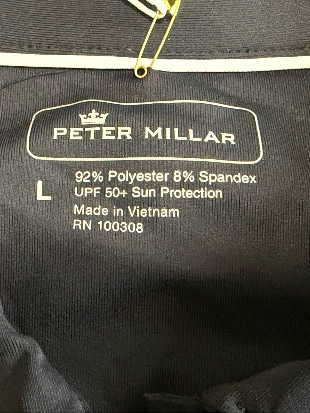 Peter Millar X Stella Artois Women’s Polo Shirt Black Large UPF 50+ Stretch - Picture 3 of 7